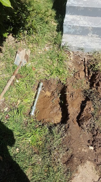 Trenching for new drainage by Luke Taylor Plumbing